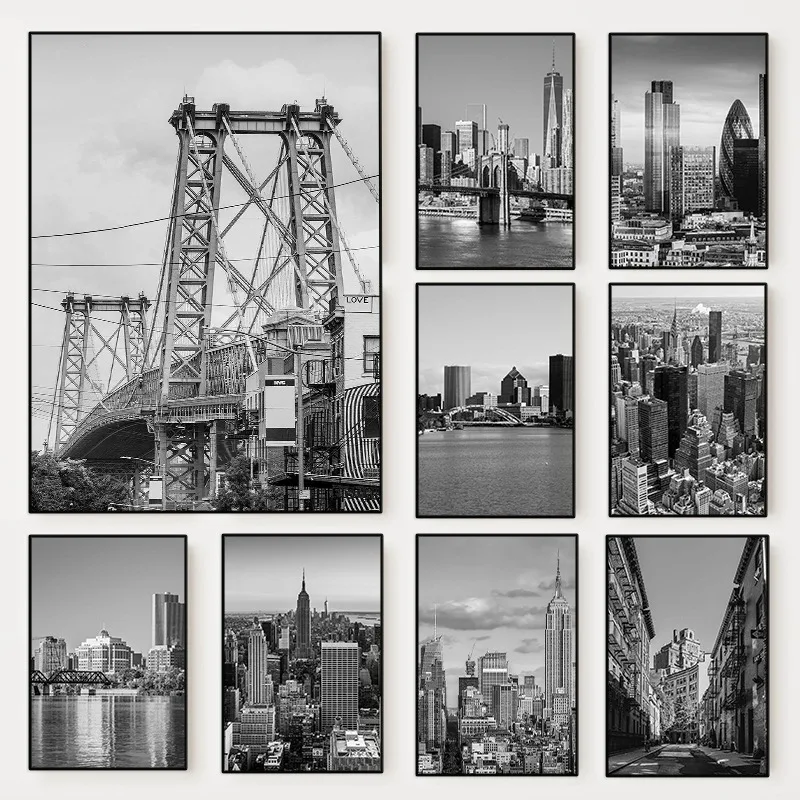 Photography Black And White - (Pintura en lienzo 2D) Póster fotográfico
