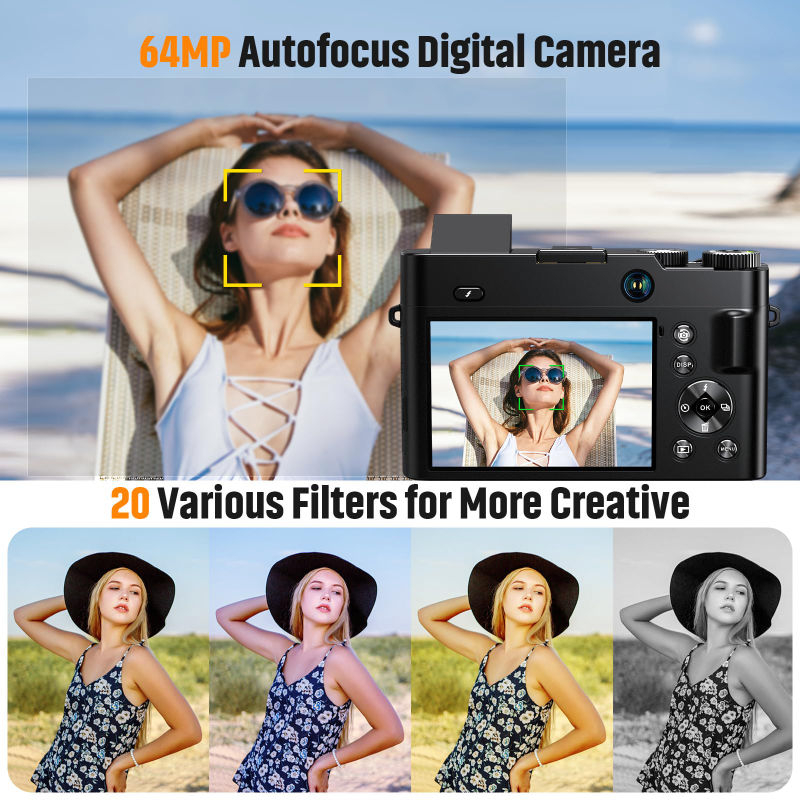 Cámara digital 4K de 64MP con  - Photography Nature Images reseña y precio